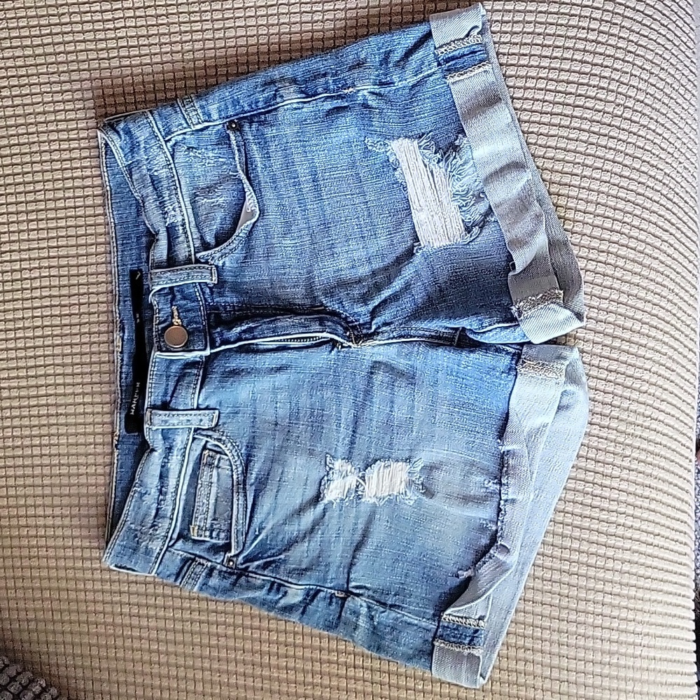 Harper size 26 blue stretch denim distressed